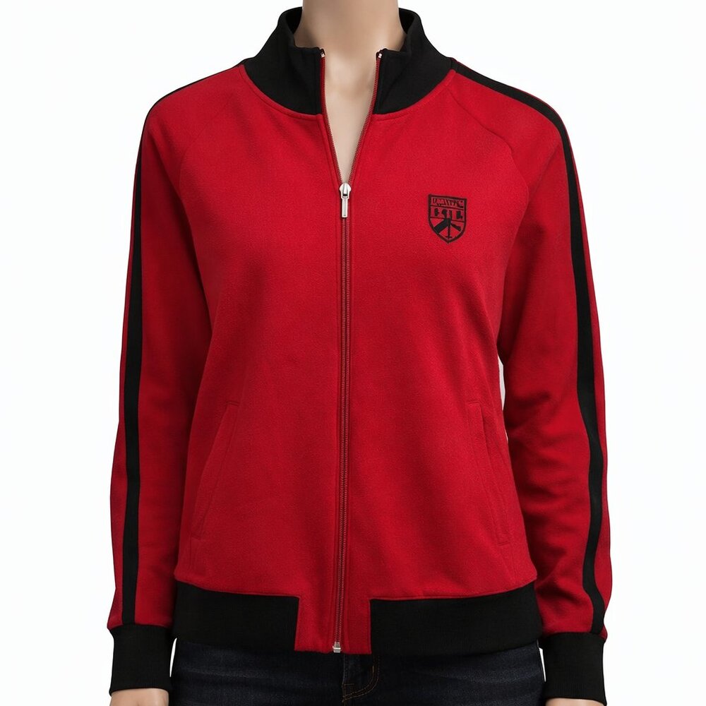 Ralph Lauren Vintage Women’s Crest Logo Red & Black Active Jacket Plus Size 2X